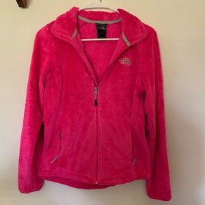 North face fuzzy fleece jacket
